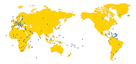 同意给予香港特别行政区护照持有人免签证或落地签证入境旅游的国家和地区