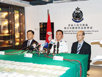Staff from our Department attending press conferences held after enforcement operations.