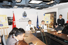 Staff from our Department attending press conferences held after enforcement operations.