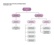 Organisation Chart of the Visa and Policies Branch