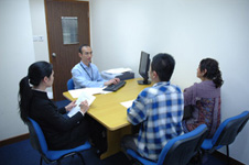 Staff of the Torture Claim Assessment Section conducting assessment interview.