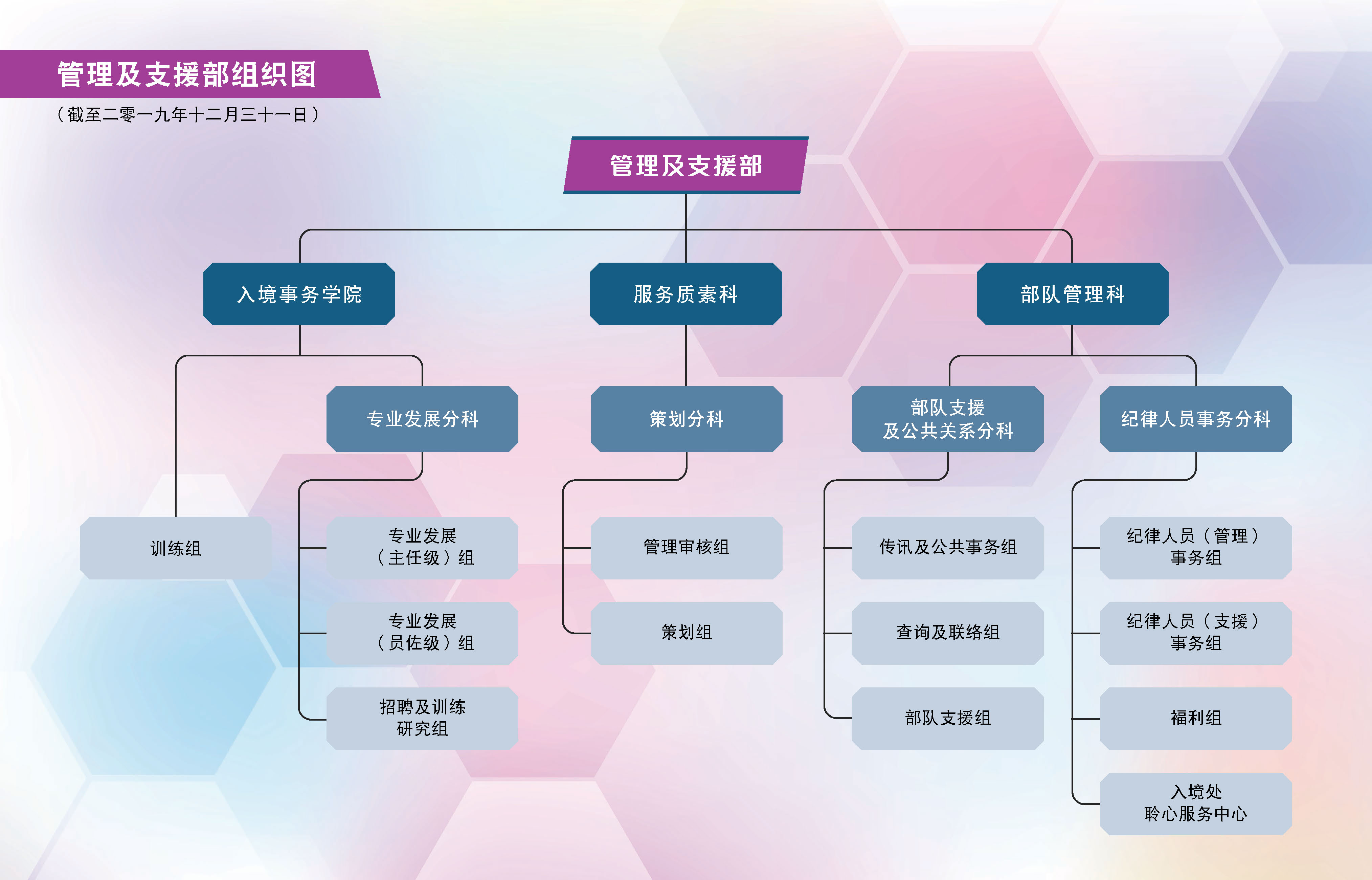 管理及支援部组织图